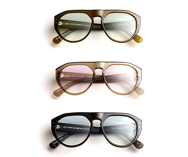 1 Modell in der 3 Farben der Wintersun-Kollektion von Oliver Goldsmith Sunglasses.