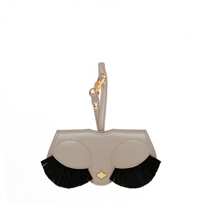 Elegantes AnyDi Suncover mit einem Augenmotiv mit schwarzen Wimpern.