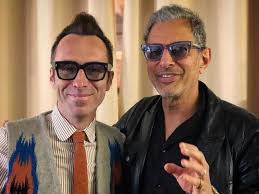 Jerome Mage und Jeff Goldblum, der ein großer Fan der Jacques Marie Mage Kollektion ist.